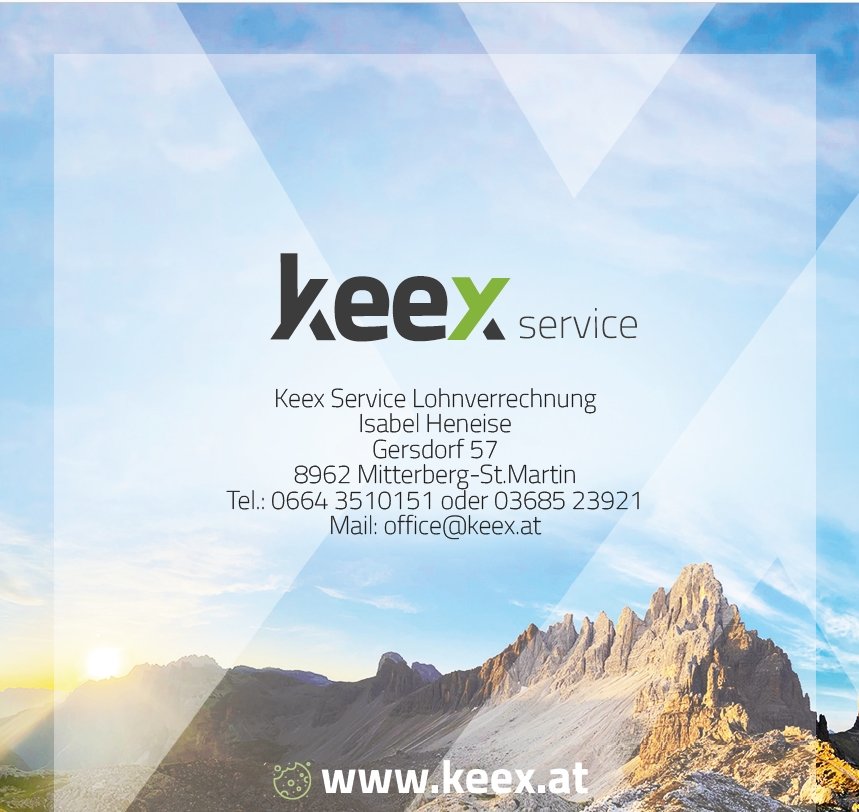 Seite 8 des Folders von Keex Service - Lohnverrechnung und Büroservice
